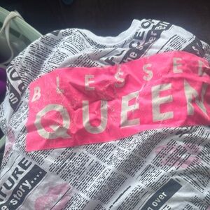 Pink and White Crop Top